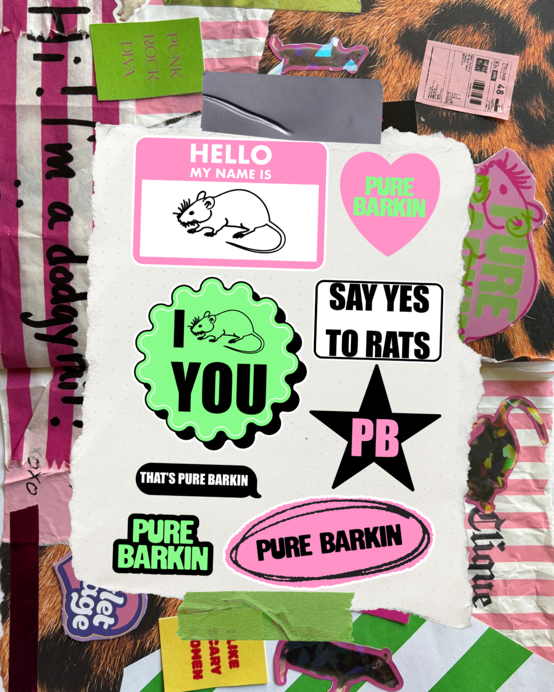 Pure Barkin Sticker Sheet