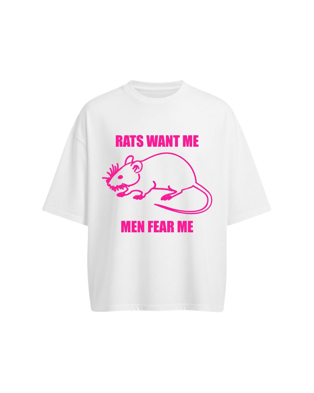 Rats Want Me Boxy Tee White