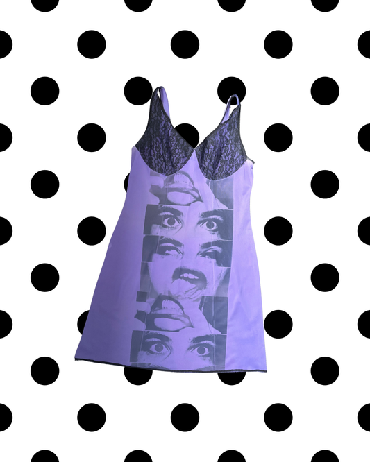Purple Screamer Slip Dress