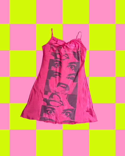 Fuschia Screamer Slip Dress