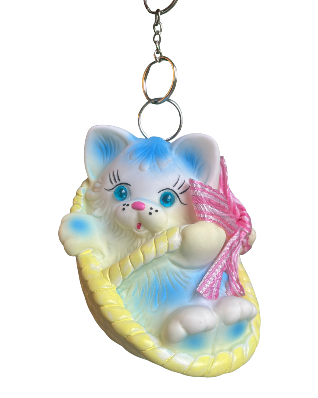 Large Kitsch Cat Bag Charm Key Ring