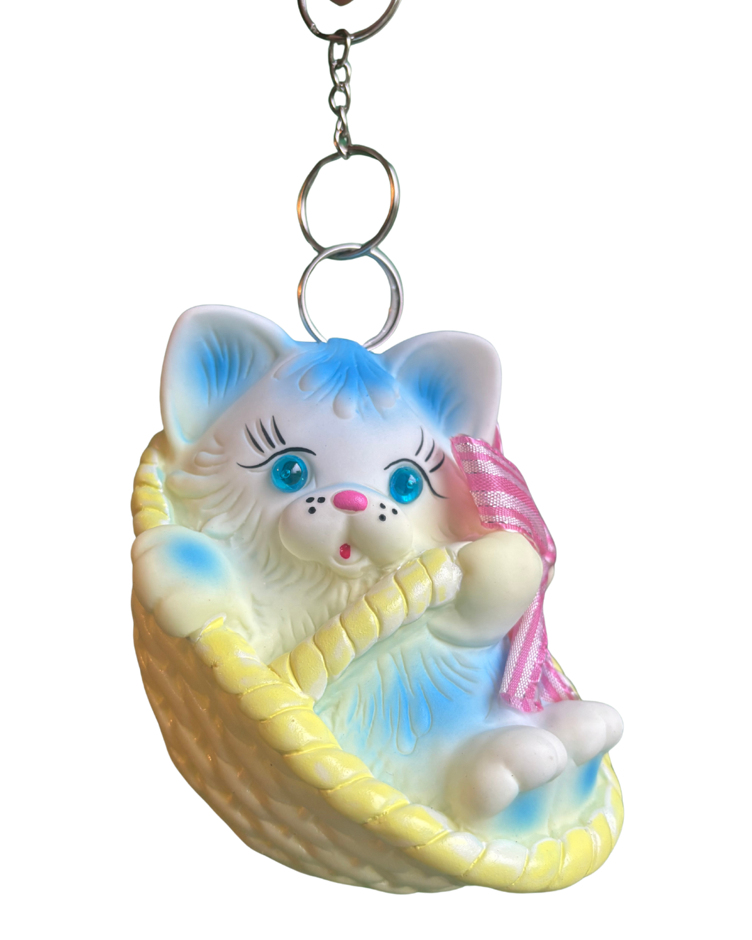 Large Kitsch Cat Bag Charm Key Ring