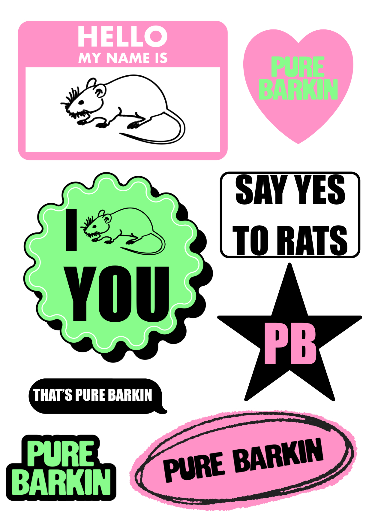 Pure Barkin Sticker Sheet