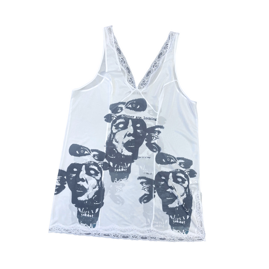 Looking and Laughing Slip White