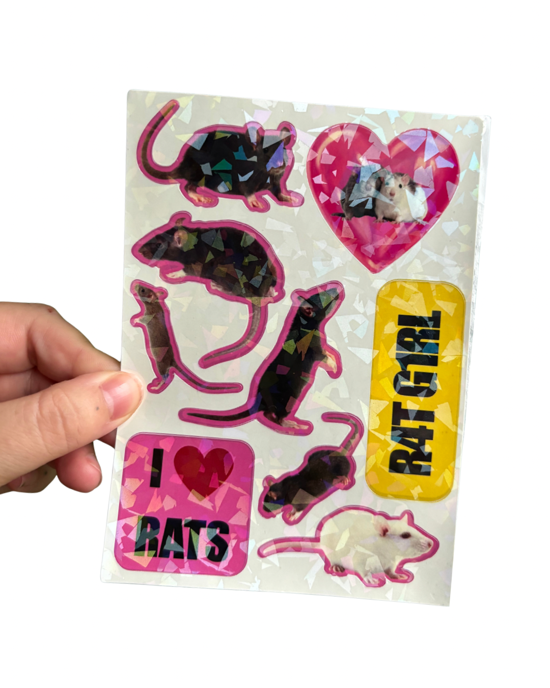 Rat Glitter Sticker Sheet