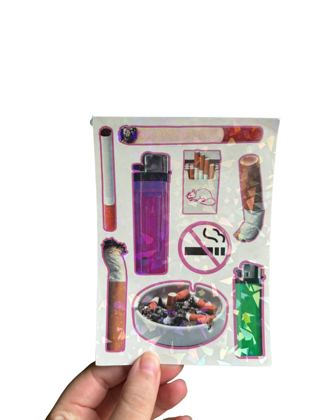 Smokers Glitter Sticker Sheet