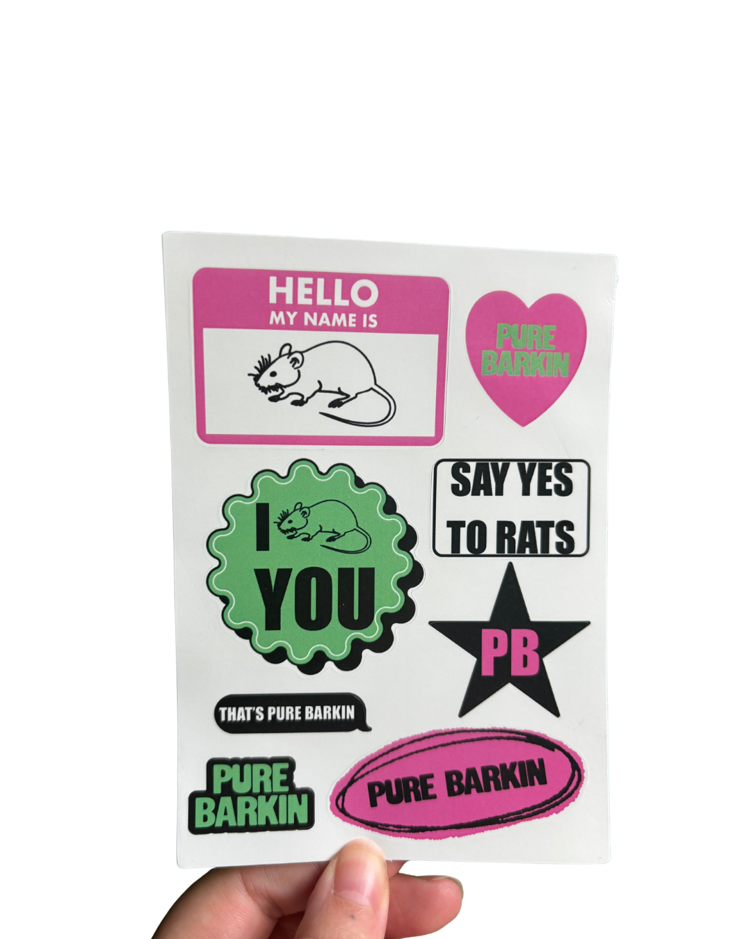 Pure Barkin Sticker Sheet