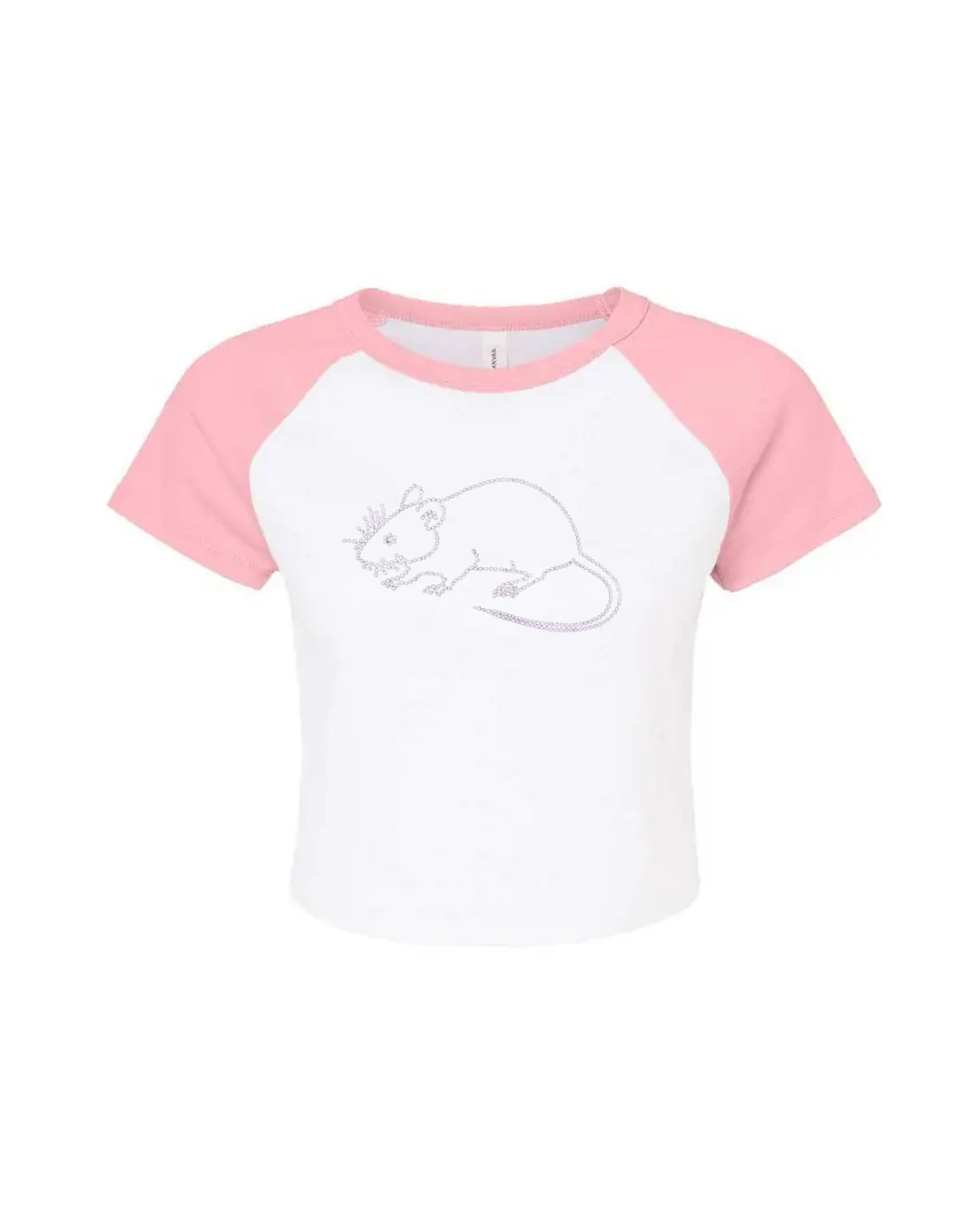 PREORDER: Pink Rhinestone Rat Baby Tee